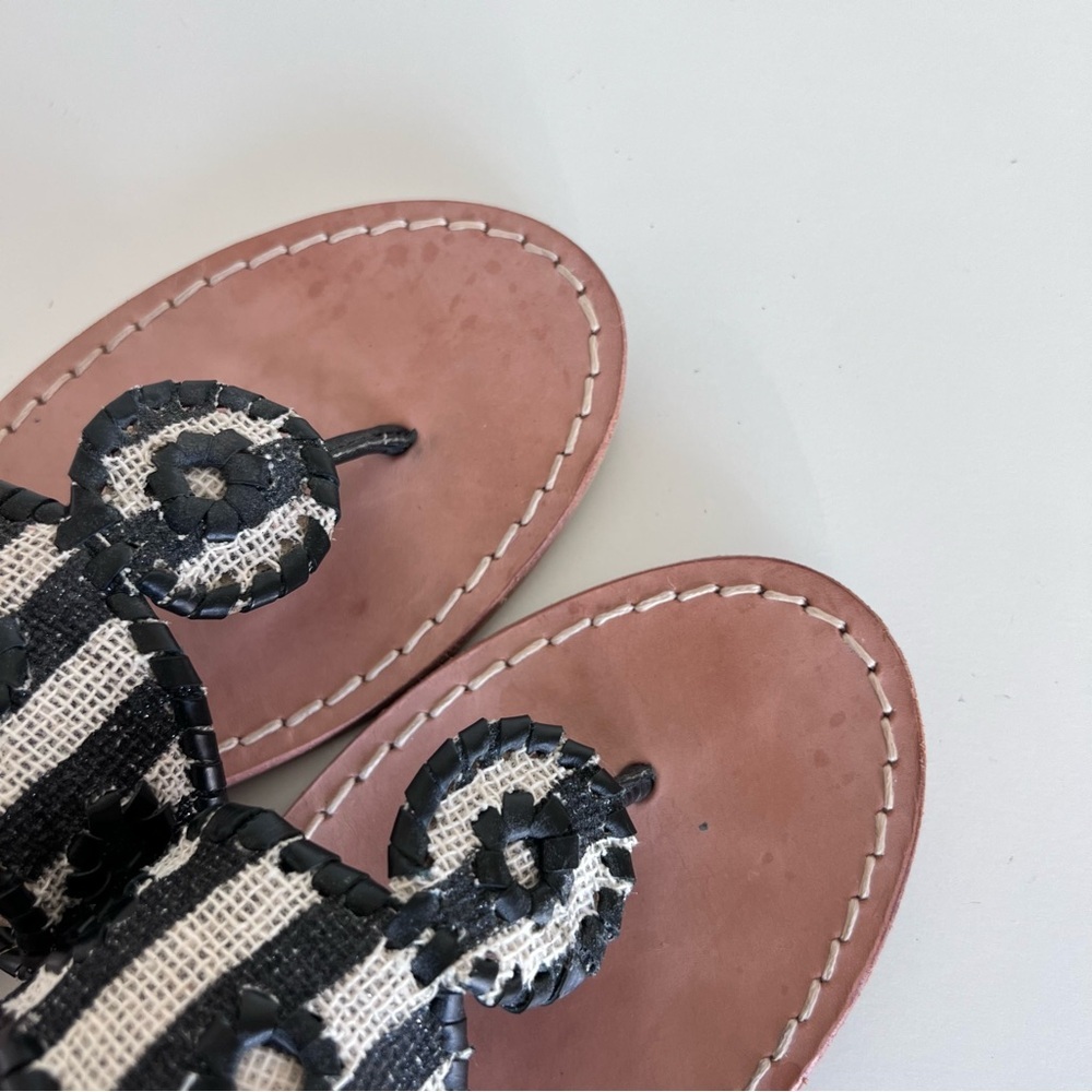 Jack Rogers Women's Black and White Striped Sandals - Picture 6 of 6